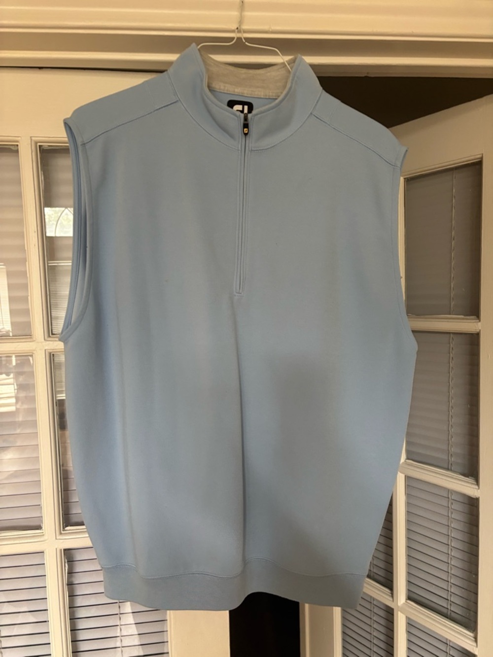 FootJoy Light Blue Men's Sleeveless Quarter-Zip Vest